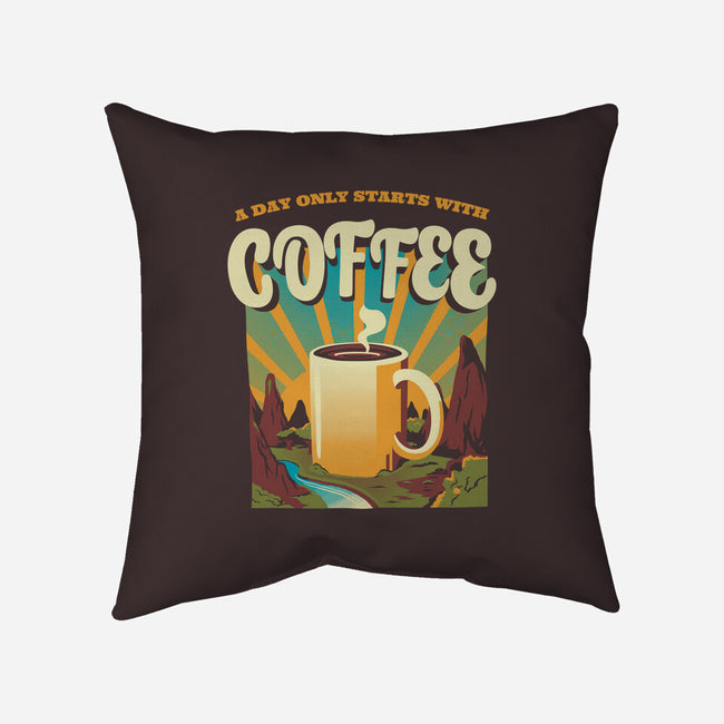 Good Morning Coffee-none removable cover throw pillow-tobefonseca