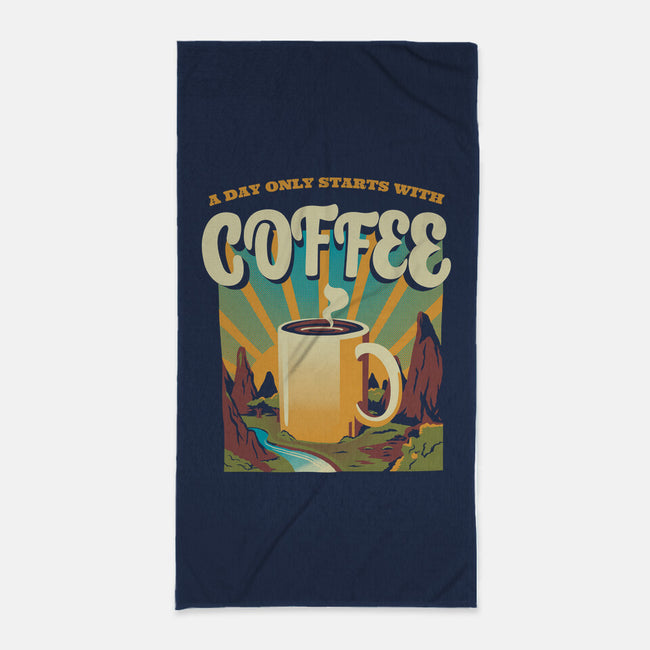 Good Morning Coffee-none beach towel-tobefonseca