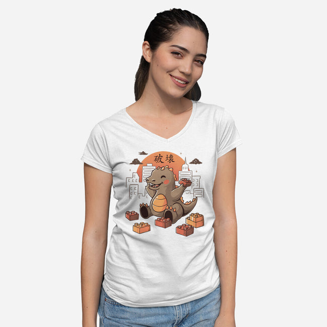 Baby Monster-womens v-neck tee-tobefonseca