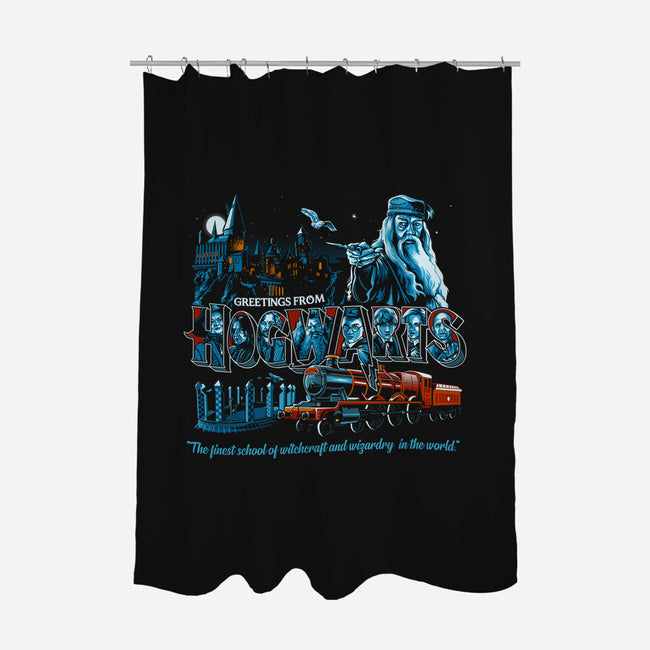 The Finest School Of Magic-none polyester shower curtain-goodidearyan