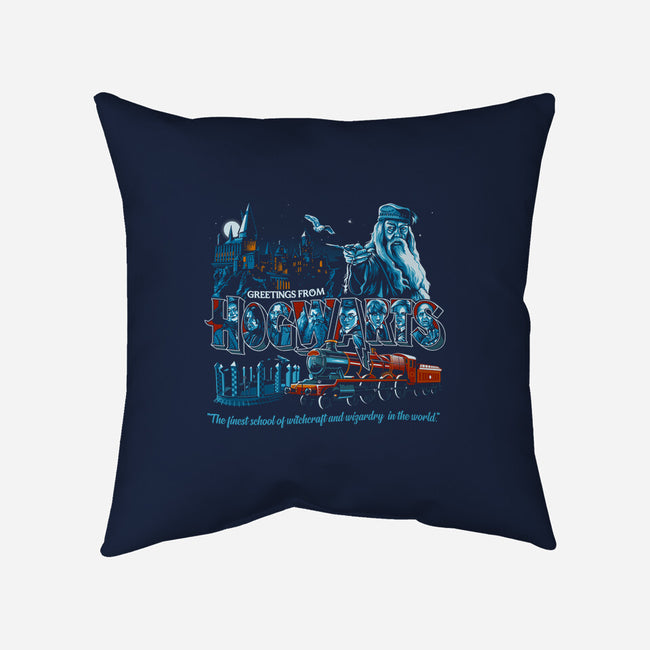 The Finest School Of Magic-none removable cover throw pillow-goodidearyan