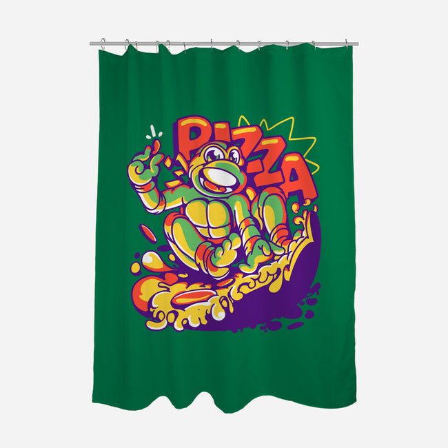 A Slice For The Turtle-none polyester shower curtain-estudiofitas