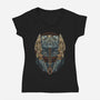 Pray For Thunder-womens v-neck tee-glitchygorilla
