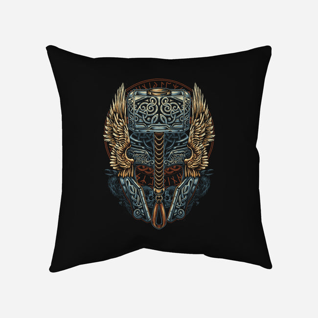 Pray For Thunder-none removable cover w insert throw pillow-glitchygorilla