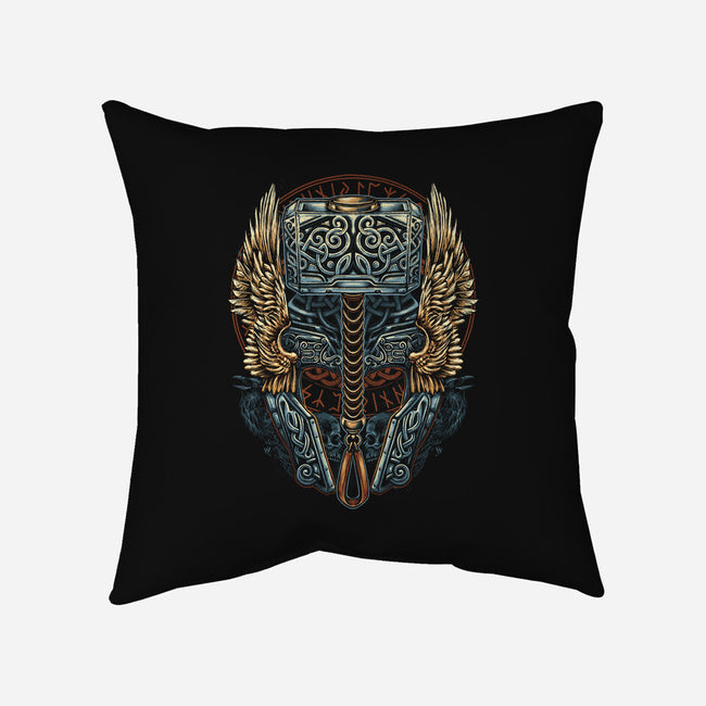 Pray For Thunder-none removable cover throw pillow-glitchygorilla