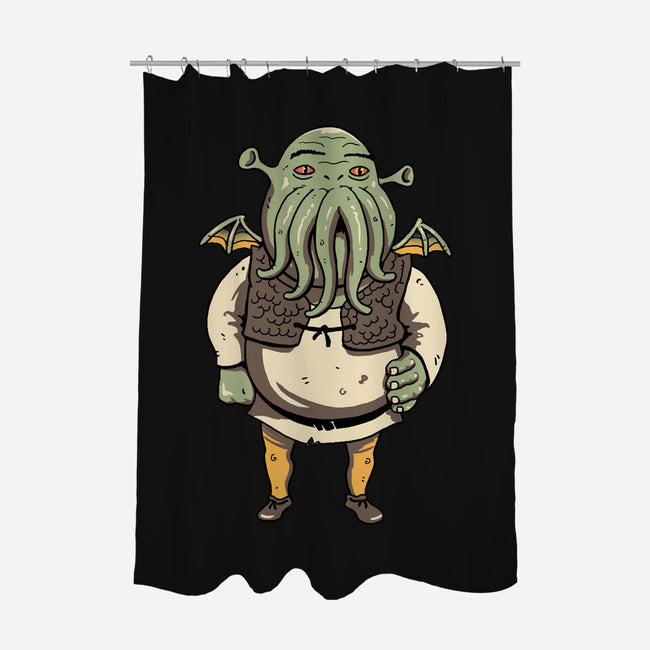 Ogre Cthulhu-none polyester shower curtain-vp021