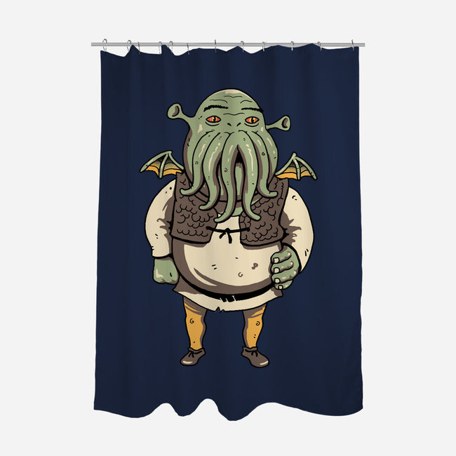 Ogre Cthulhu-none polyester shower curtain-vp021