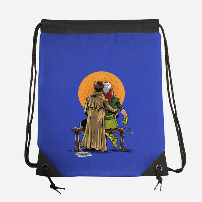 Mutants Gazing At The Moon-none drawstring bag-zascanauta