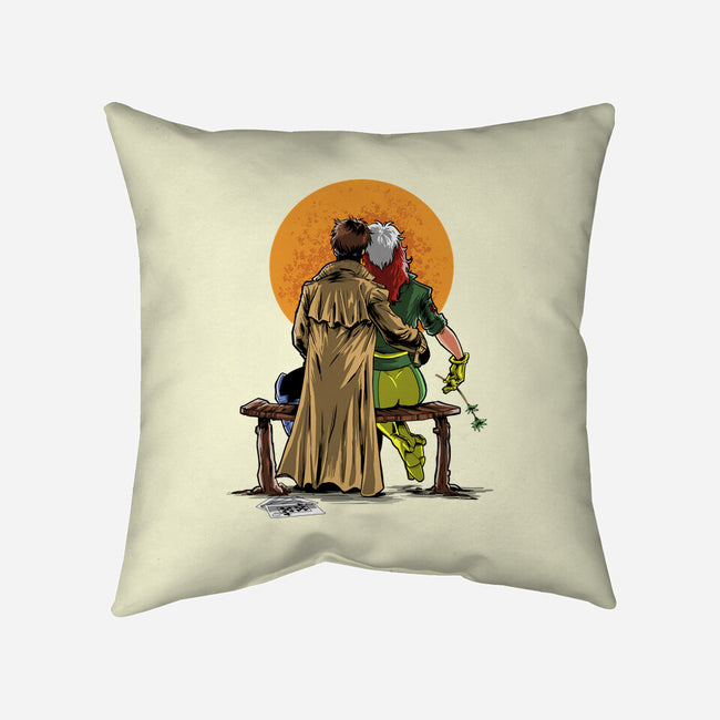 Mutants Gazing At The Moon-none removable cover w insert throw pillow-zascanauta