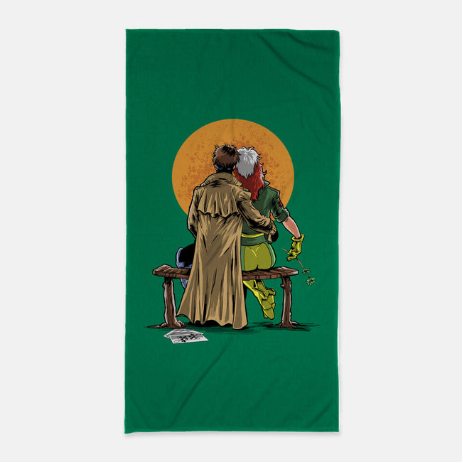 Mutants Gazing At The Moon-none beach towel-zascanauta