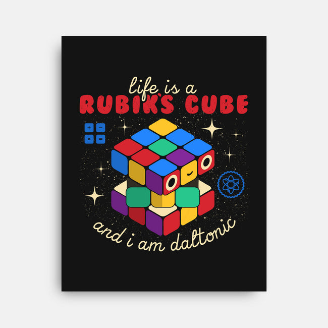 Rubik's Life-none stretched canvas-Unfortunately Cool