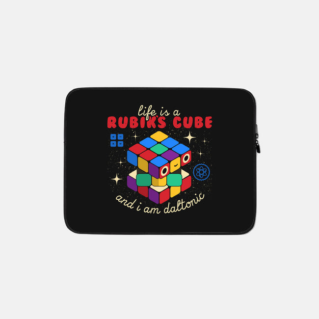 Rubik's Life-none zippered laptop sleeve-Unfortunately Cool