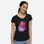 Dragon Egg-womens v-neck tee-ricolaa