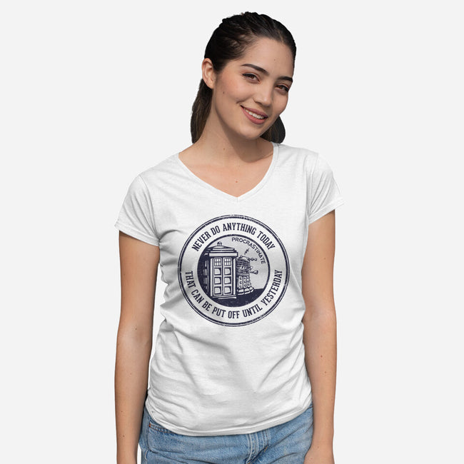 Procrastinator-womens v-neck tee-kg07