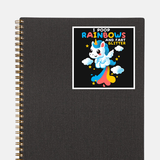 Pooping Rainbows-none glossy sticker-NemiMakeit