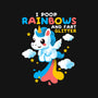 Pooping Rainbows-youth basic tee-NemiMakeit