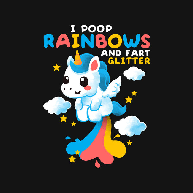 Pooping Rainbows-none stretched canvas-NemiMakeit