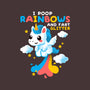 Pooping Rainbows-none removable cover w insert throw pillow-NemiMakeit