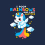 Pooping Rainbows-none adjustable tote-NemiMakeit