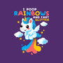 Pooping Rainbows-none stretched canvas-NemiMakeit