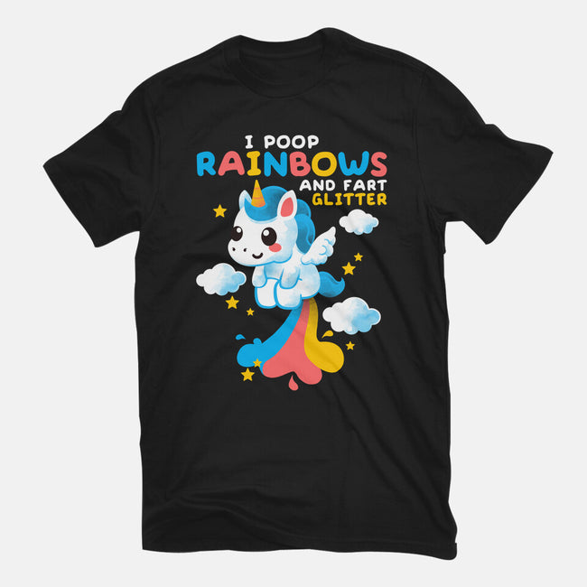 Pooping Rainbows-mens basic tee-NemiMakeit