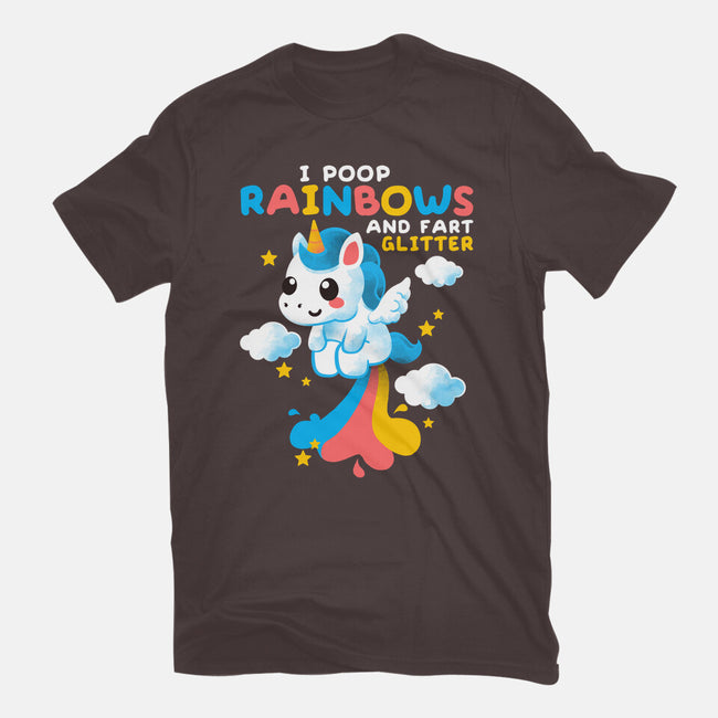 Pooping Rainbows-womens basic tee-NemiMakeit