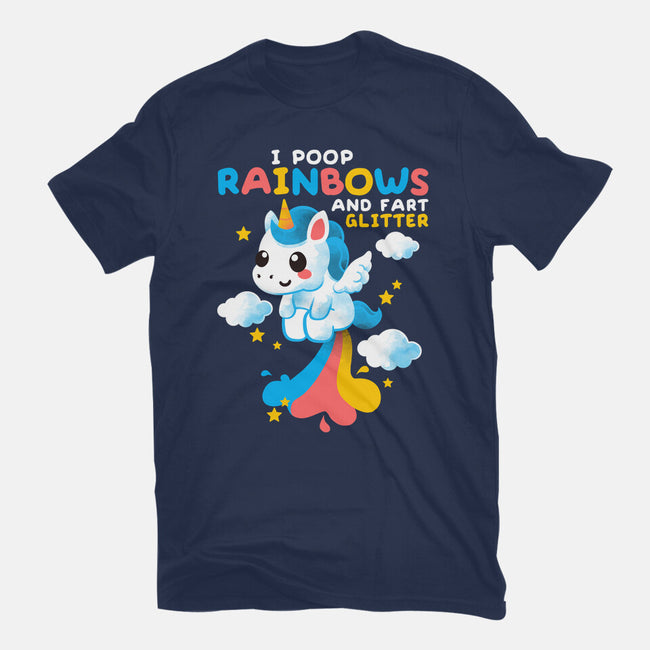Pooping Rainbows-mens basic tee-NemiMakeit