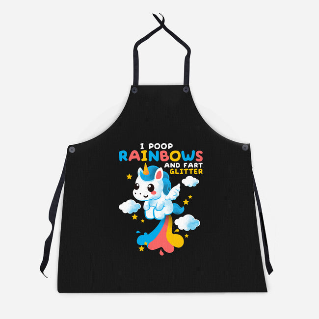 Pooping Rainbows-unisex kitchen apron-NemiMakeit