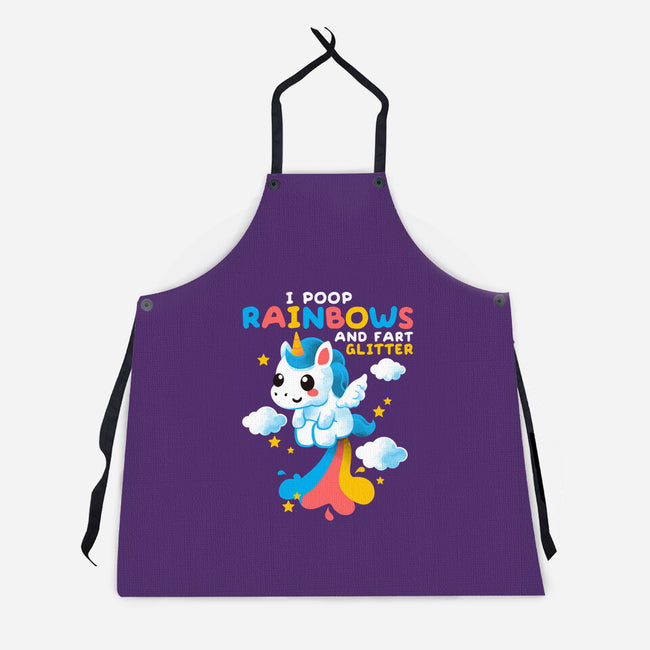 Pooping Rainbows-unisex kitchen apron-NemiMakeit