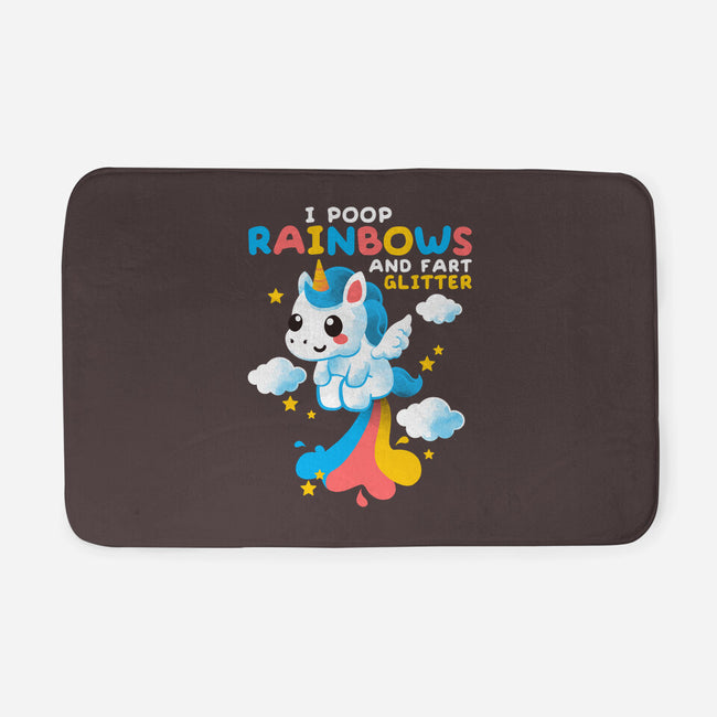 Pooping Rainbows-none memory foam bath mat-NemiMakeit