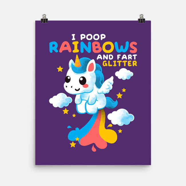 Pooping Rainbows-none matte poster-NemiMakeit