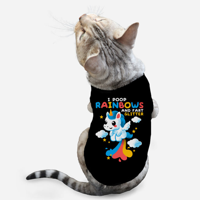 Pooping Rainbows-cat basic pet tank-NemiMakeit