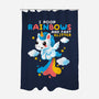 Pooping Rainbows-none polyester shower curtain-NemiMakeit