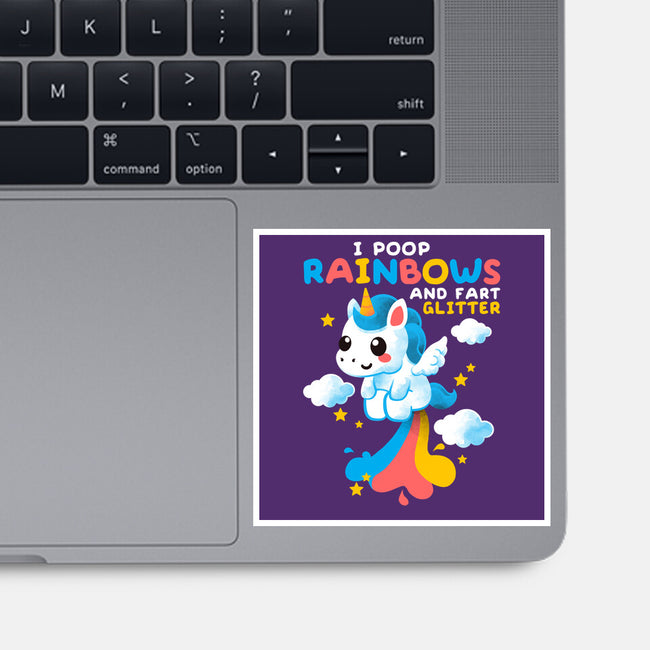 Pooping Rainbows-none glossy sticker-NemiMakeit