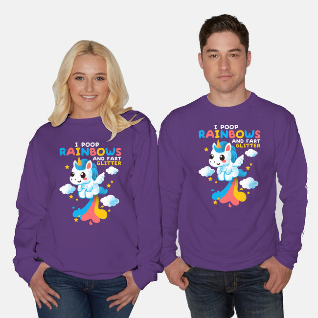 Pooping Rainbows-unisex crew neck sweatshirt-NemiMakeit