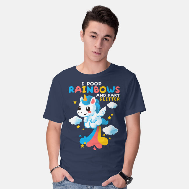 Pooping Rainbows-mens basic tee-NemiMakeit