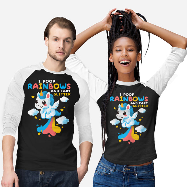 Pooping Rainbows-unisex baseball tee-NemiMakeit