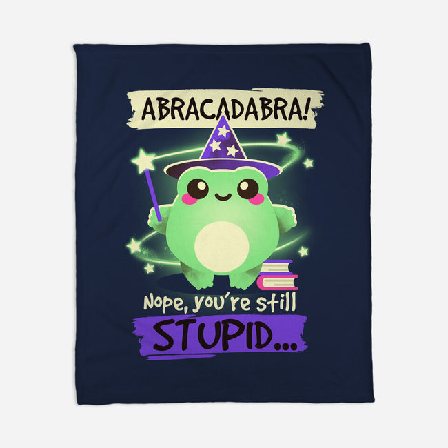 Abracadabra Frog-none fleece blanket-NemiMakeit