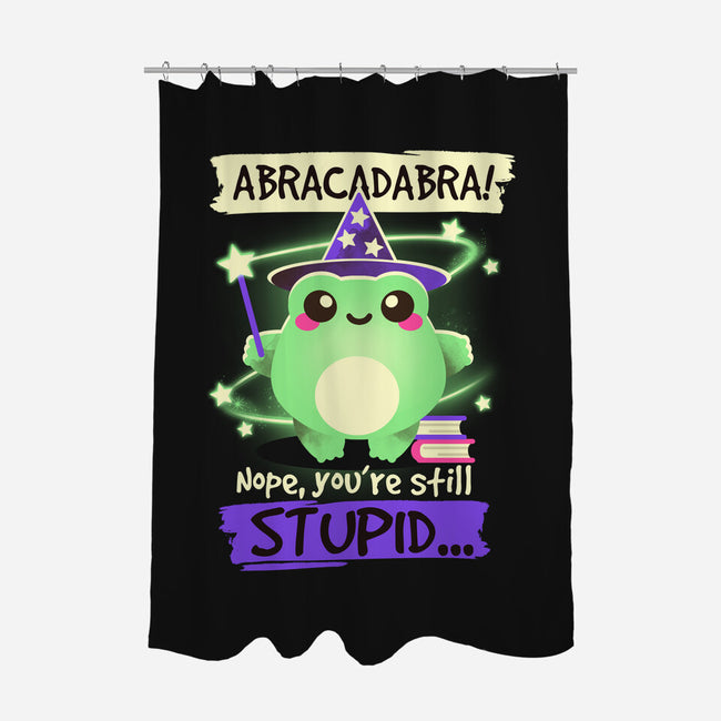 Abracadabra Frog-none polyester shower curtain-NemiMakeit