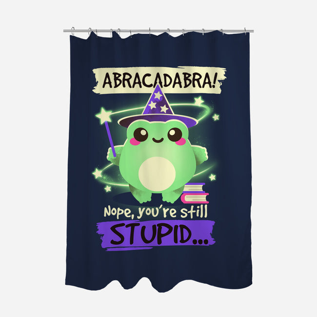 Abracadabra Frog-none polyester shower curtain-NemiMakeit