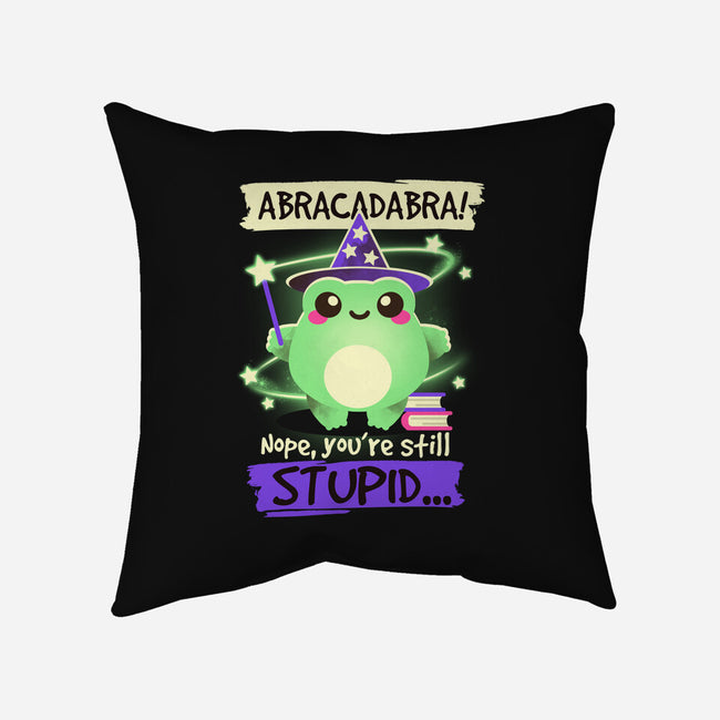 Abracadabra Frog-none removable cover throw pillow-NemiMakeit