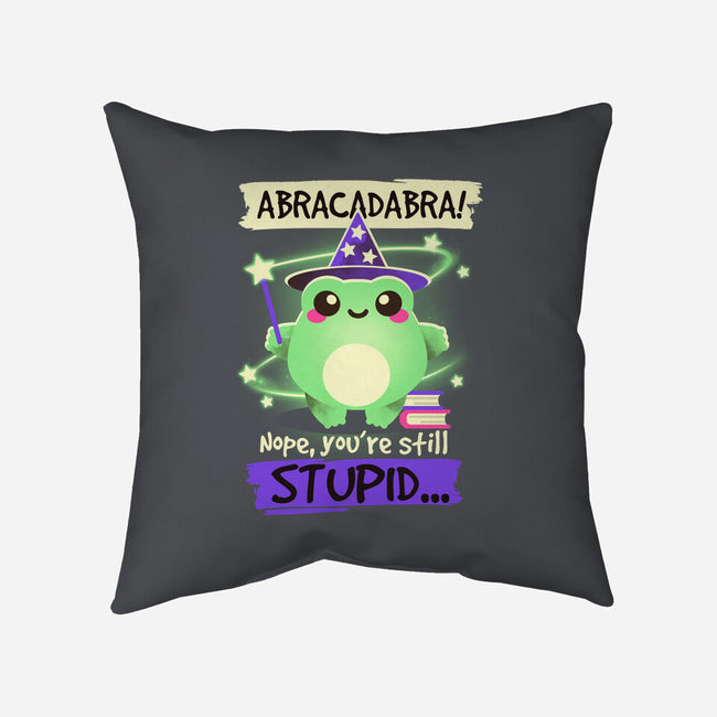 Abracadabra Frog-none removable cover throw pillow-NemiMakeit