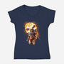 The Master Rises-womens v-neck tee-zascanauta