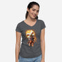 The Master Rises-womens v-neck tee-zascanauta
