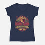 Dancing Dragon-womens v-neck tee-teesgeex