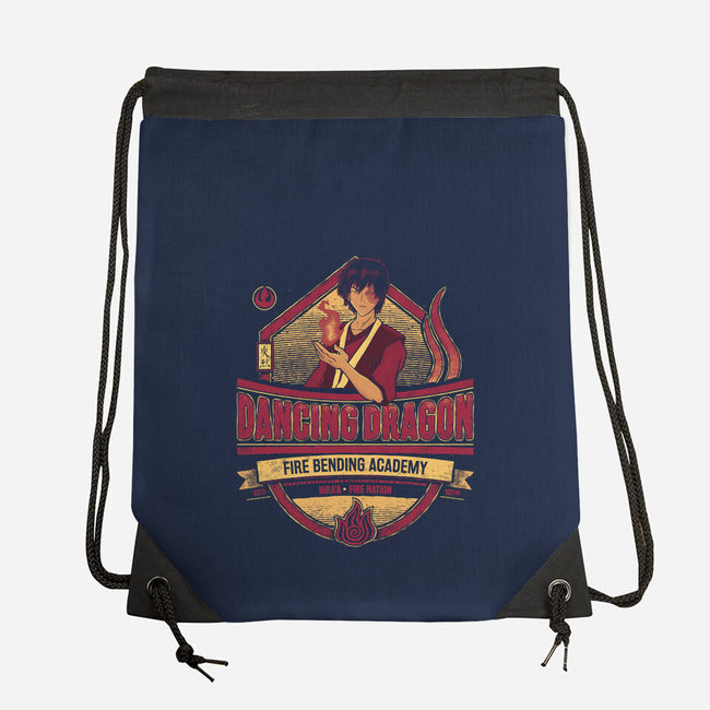 Dancing Dragon-none drawstring bag-teesgeex
