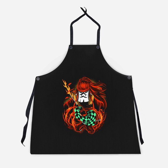 Dance Of Fire God-unisex kitchen apron-constantine2454