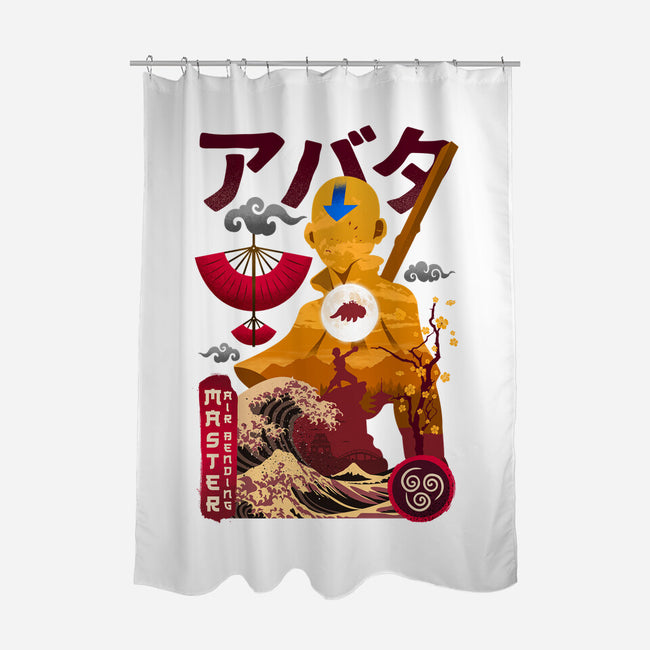 Master Air Bending-none polyester shower curtain-hirolabs