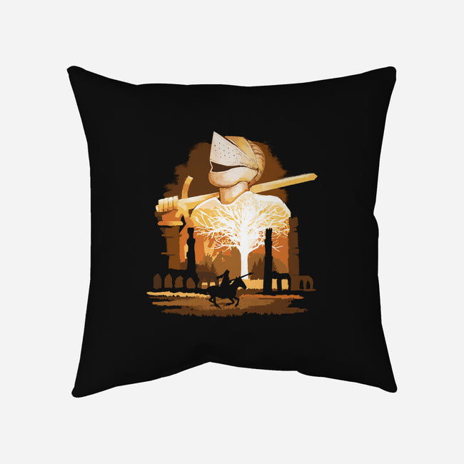 Knight Of The Lands Between-none removable cover throw pillow-Vanadium