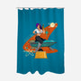 Vintage Future Pin-Up-none polyester shower curtain-SeamusAran